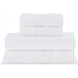 Toalha Banho/rosto 4 Pçs Fio Penteado Buddemeyer Branco