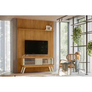 Estante Frizz New Premium para Tv de até 65 Polegadas - Cumaru Opala - Madetec