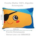 Ver imagem 3 de Fronha Portallar Malha 100% Algodão Estampa Localizada Pirata 48cmx68cm Branco