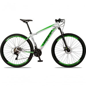 Bicicleta Aro 29 Dropp Aluminum 24 Vel Câmbio Traseiro Freio a Disco Bike Mtb Alumínio Branco+
