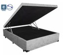 Ver imagem 2 de Cama Baú Casal Cinza Suede