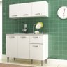 Kit Cozinha Compacta 2 Peças Balcão e Aéreo Raíssa 6 Portas Branco - 1