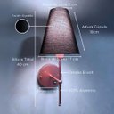 Ver imagem 3 de Kit 2 Arandelas de Parede Clássica com Interruptor e Cúpula Preto Ref 05 com Lâmpada Branco Frio