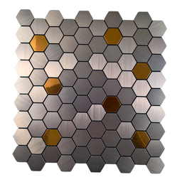 Pastilha Adesiva Aluminio Decoração Banheiro Colmeia Cobre - 1