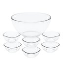 Ver imagem 3 de Jogo de Sobremesa 7 Peças Tigelas Bowl Transparente Plástico Crippa