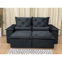 Ver imagem 5 de Sofá Retrátil Reclinável 2,50 M Preto 204 Athenas