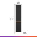 Ver imagem 2 de Armário Paneleiro para Cozinha com 2 Portas 40 x 202 cm Itália MDP Preto 0466 Prime