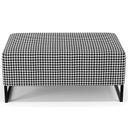 Ver imagem 6 de Kit 02 Puffs Decorativo Sala de Estar Cléo W01 Base Ferro 90 cm Suede Pied Poule - Lyam Decor