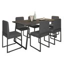 Ver imagem 3 de Conjunto Quatro Cadeiras Sala Jantar Barcelona Base Preta:cinza