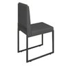 Conjunto Quatro Cadeiras Sala Jantar Barcelona Base Preta:cinza - 4