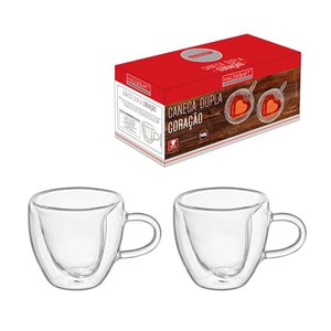 Jogo 2 Canecas P Dupla Cora 80ml Hauskraft