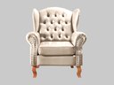 Ver imagem 3 de Conjunto Imperador Sofá Chesterfield Decoração Sala Recepção Estilo Vintage - Couríssimo Bege