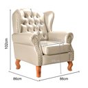 Ver imagem 5 de Conjunto Imperador Sofá Chesterfield Decoração Sala Recepção Estilo Vintage - Couríssimo Bege