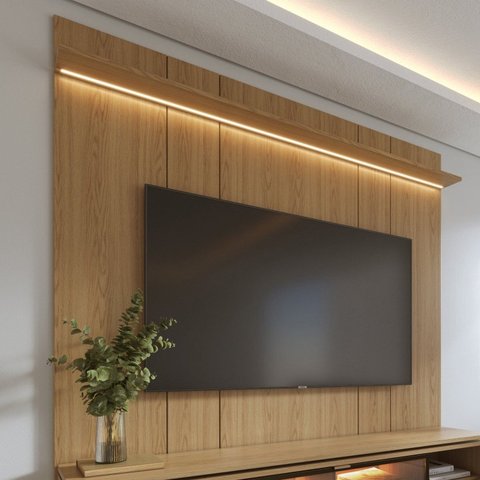 Painel Neon Float 2,15 m para TV com Iluminação LED Cavalho