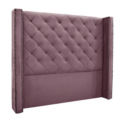 Cabeceira Decorativa Queen Size 1,84M Loewe Veludo Uva - Gran Belo