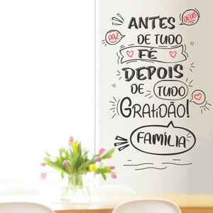 Adesivo de parede Frase Antes de Tudo-Extra Grande 67x98cm
