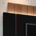 Ver imagem 6 de Painel Tv 55 Pol 180cm Bancada Suspensa Illuna H01 Off/castanho - Mpozenato