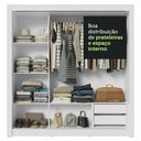 Ver imagem 3 de Guarda-roupa Casal 3 Portas de Correr Branco/preto Sublime Madesa Branco/preto