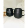 Duas Canecas Decorativas Bojuda Frases Coffee e Gratidao Preto - 3
