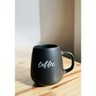 Duas Canecas Decorativas Bojuda Frases Coffee e Gratidao Preto - 6
