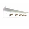 Cabideiro De Parede Prateleira 60x9x12cm Mdf 18mm Organizador De Bolsas Bonés Chapéu Arara - 1