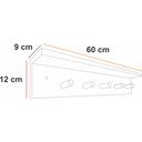 Ver imagem 4 de Cabideiro De Parede Prateleira 60x9x12cm Mdf 18mm Organizador De Bolsas Bonés Chapéu Arara