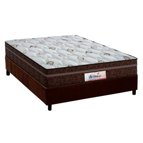 Conjunto Box Casal: Colchão Molas Probel Masterpocket Ensacadas Prodormir Miami + Base Crc Suede