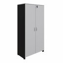 Ver imagem 6 de Armário Alto New City 2 Portas 80 cm Cinza Cristal/Preto Gebb Work