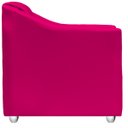 Ver imagem 5 de Poltrona Decorativa para Sala Manicure Consultório Mila Corino Pink Pés de Plástico Cromado