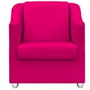 Ver imagem 4 de Poltrona Decorativa para Sala Manicure Consultório Mila Corino Pink Pés de Plástico Cromado