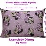Fronha Portallar Malha Disney Estampada Big Minnie 48cmx68cm Rosa - 4