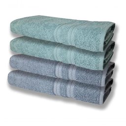 4 Toalhas Super Felpudas Grande e Grossa 80x150 Azul+verde - 1