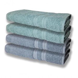 4 Toalhas Super Felpudas Grande e Grossa 80x150 Azul+verde