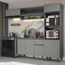 Ver imagem 1 de Armário de Cozinha Completa 260cm Cinza Nice Madesa 03
