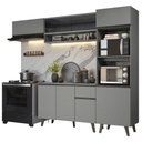 Ver imagem 2 de Armário de Cozinha Completa 260cm Cinza Nice Madesa 03