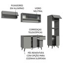 Ver imagem 4 de Armário de Cozinha Completa 260cm Cinza Nice Madesa 03