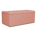 Ver imagem 1 de Recamier Calcadeira Bau 90 Cm Dalia Linho Rose Artte Rose