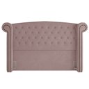 Ver imagem 2 de Kit Cabeceira Estofada Box Queen Valencia e Recamier Veneza 160 Cm Tca 949 - Veludo Rose