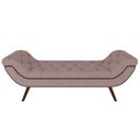 Ver imagem 3 de Kit Cabeceira Estofada Box Queen Valencia e Recamier Veneza 160 Cm Tca 949 - Veludo Rose