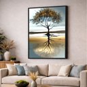Ver imagem 3 de Quadro Abstrato Grande Árvore Reflexo da Vida 153x103