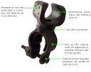Ver imagem 5 de Suporte De Lanterna Bike Farol Luz Led Bicicleta Universal Para Guidão Gira 360° Ciclismo