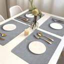 Ver imagem 1 de 6 Jogo Americano Napoli Cinza Impermeável Pvc