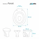 Ver imagem 1 de Assento Sanitario Poliester com Amortecedor Parati Bege Areia para Vaso Logasa