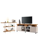 Ver imagem 1 de Rack Bancada Rivera 1.8 com Aparador Infinity Cinamomo Off White – Hb Móveis