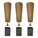 Ver imagem 1 de Kit 3 Pés De 20 Cm Cônico Retrô Para Móveis Pé Palito