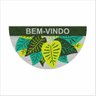 TAPETE CAPACHO BEM VINDO, FORMATO MEIA LUA COM PLANTAS. - 2