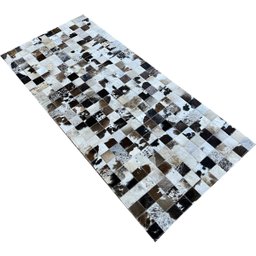 Tapete de Couro Marrom Malhado Escuro 0,80x1,80 sem Bordas - 2