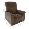 Poltrona Reclinável York Veludo Marrom - 2