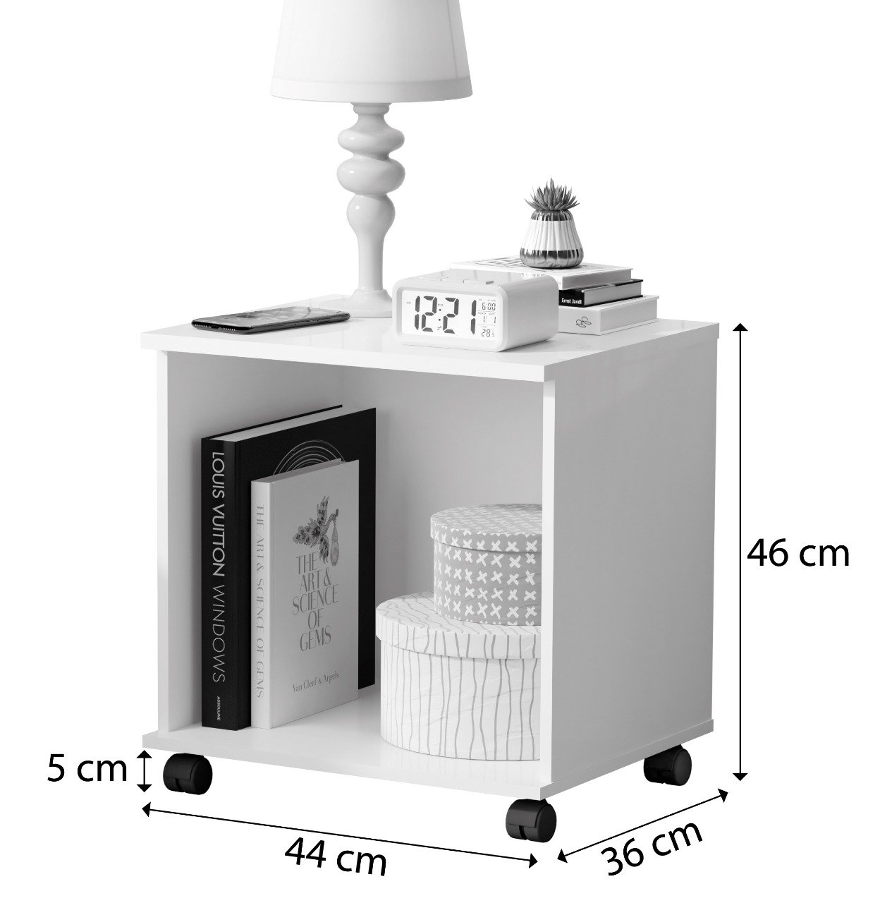 Mesa de Cabeceira Duda Nicho Cor Branco - 7