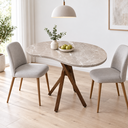 Ver imagem 7 de Mesa de Jantar Orgânica Escritório 2 Lugares 90x60 Cozinha Pequena Base de Madeira Mármore